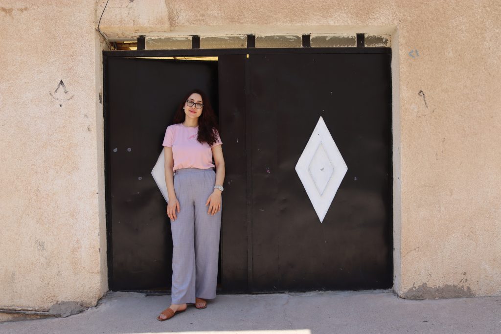 Diyana in her village.